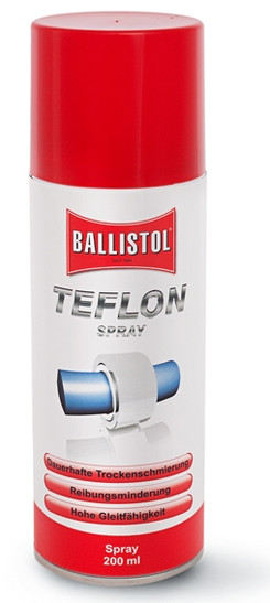 Смазка тефлоновая Ballistol PTFE-Spray (Teflon) 200мл в интернет-магазине охотничьих товаров - купить в Москве с доставкой по России