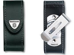 Чехол из нат.кожи Victorinox Leather Belt Pouch черный с застежкой на липучке в интернет-магазине охотничьих товаров - купить в Москве с доставкой по России