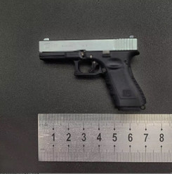 Пистолет модель металлическая Glock 17 чёрный серебряный в интернет-магазине охотничьих товаров - купить в Москве с доставкой по России