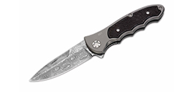 Складной нож-премиум с историей, клинок – сталь Дамаск: Böker Leopard Damast III 42, 110129DAM
